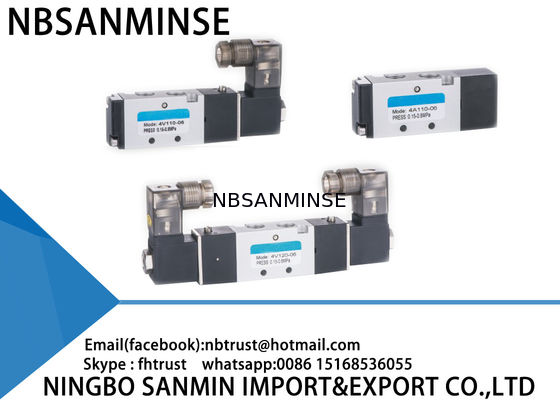 4V 100 سلسلة الملف اللولبي صمام هوائي ثلاثة موقف التحكم المزدوج AirTAC النوع