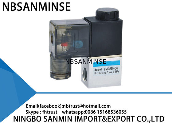 2V سلسلة DC 12 فولت هوائي الملف اللولبي صمام 2 الطريق 2 الوظيفة مباشرة محرك / دليل نوع العمل