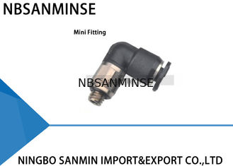 PL - C Compact One Touch Fitting Mini Fittings بلاستيكي هوائي أجزاء دفع في الهواء ذكر الكوع المناسب سانمين