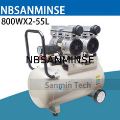 800WX2 - 55L مصغرة ضاغط الهواء Oilless ارتفاع ضغط كتم تصميم الخشب العمل الرئيسية تطبيق AC220V جودة عالية
