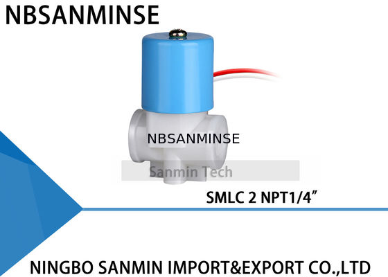 صمام الملف اللولبي النحاس البلاستيك عادة مغلقة 2 طريقة صمام البلاستيك الجسم 30 سم طول الرصاص