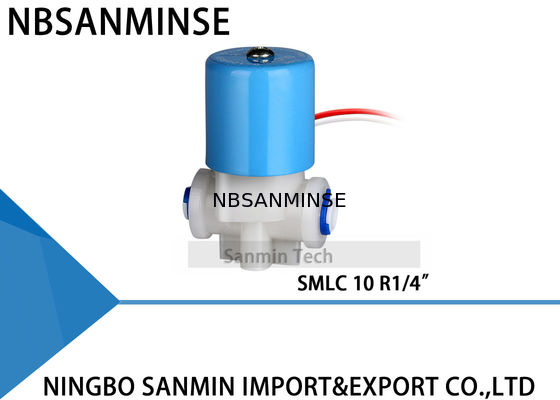 صمام الملف اللولبي النحاسي البلاستيك مغلق بشكل مباشر مباشرة R 1/4 "توصيل سريع الأنابيب