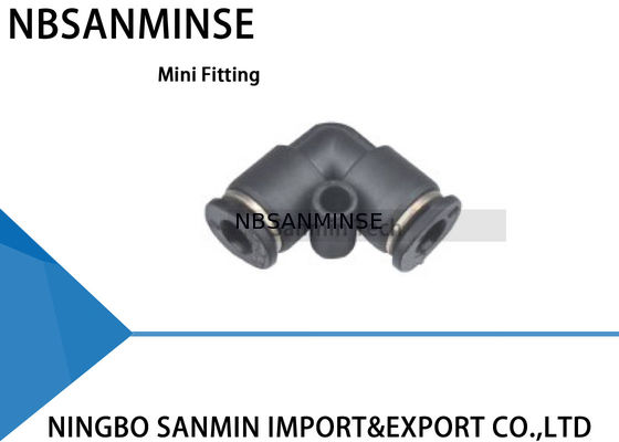 PV - C Compact One Touch Fitting Mini Fittings أنبوب الاتحاد الكوع رابط الهواء السريع الهواء الهوائية الهوائية الاتصال Sanmin