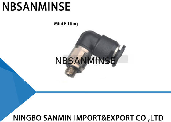 PL - C Compact One Touch Fitting Mini Fittings بلاستيكي هوائي أجزاء دفع في الهواء ذكر الكوع المناسب سانمين