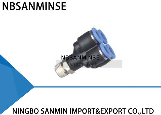 PXT هوائيّ هواء تركيب وصلة سريعة 5 طريق مزدوج y نوع ضغط في مشترك Sanmin