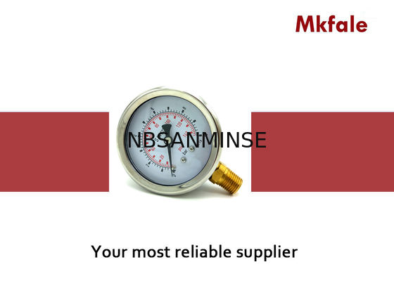 SM1SP - 63mm L / B السائل المقياس الضغط المملوء لتطبيق أقصى الاهتزاز