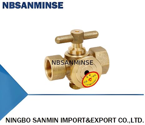 مقياس الضغط النحاس الصمام الكهربائي الكهربائي ثلاثة طرق