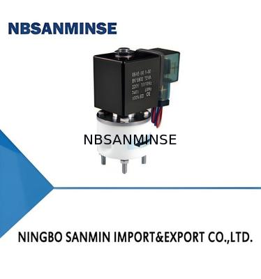 صمام لولبي PTFE مع درجة حرارة محيطة قصوى +60 درجة مئوية، درجة حرارة متوسطة 5 درجات مئوية إلى 150 درجة مئوية، ووصلة M8×1 G1/8 M6 1/4UNF-28