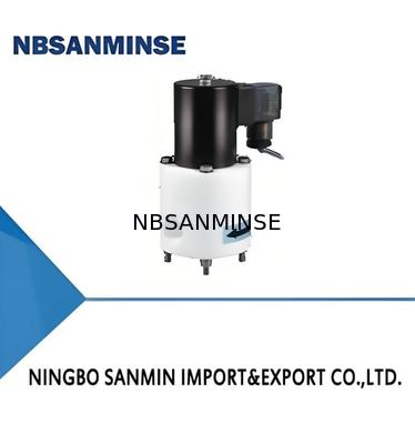 صمام كهرومغناطيسي من البولي تترافلورو إيثيلين (PTFE) مع مقاومة لدرجة الحرارة القصوى +120 درجة مئوية، وضغط تشغيل 0.01 إلى 0.6 ميجا باسكال، وقوة ضغط 1.2 ميجا باسكال