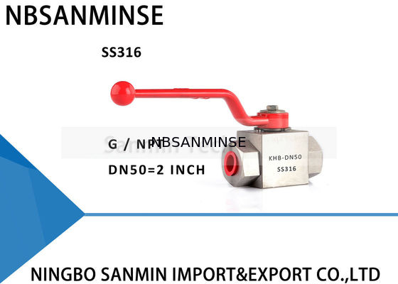 الفولاذ المقاوم للصدأ ارتفاع ضغط الكرة صمام هيدروليكي KHB-G1 / 8 1/4 3/8 1/2 تصميم المضادة للتآكل SS304 SS316