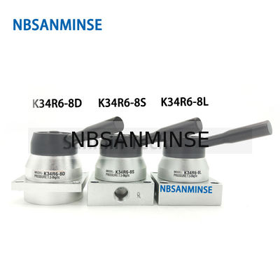 NBSANMINSE K34R6 G1 / 4 "اليد تبديل صمام رسم صمام الميكانيكية الهوائية دليل صمام g 1/4 الموضوع