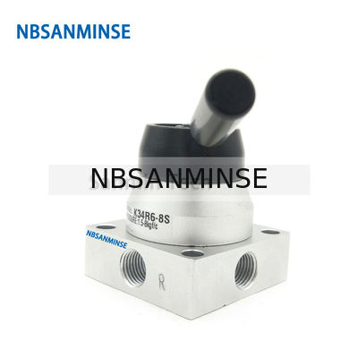 NBSANMINSE K34R6 G1 / 4 "اليد تبديل صمام رسم صمام الميكانيكية الهوائية دليل صمام g 1/4 الموضوع