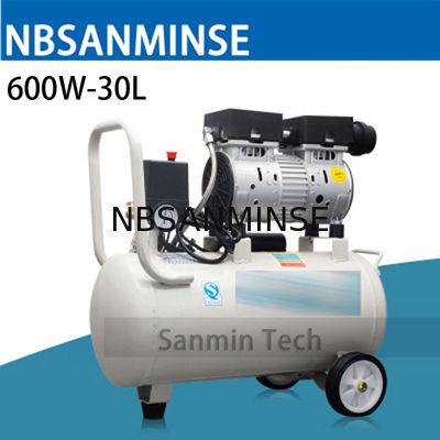 600W - 30L مصغرة ضاغط الهواء Oilless ارتفاع ضغط كتم تصميم الخشب العامل تطبيق المنزل AC220V جودة عالية