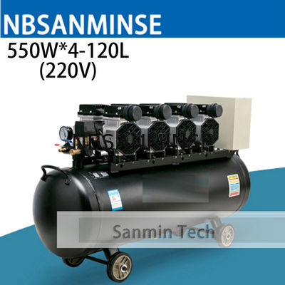 550WX4 - 120 ضاغط الهواء Oilless ارتفاع ضغط كتم تصميم الخشب العامل تطبيق المنزل AC220V جودة عالية سانمين