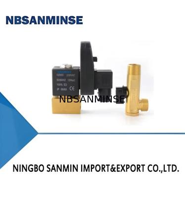 NBSANMINSE SR - A - 15 الصرف الالكتروني G1 / 2 1.6Mpa صمام العادم الصرف المياه صمام المياه DC24V AC220V جودة عالية